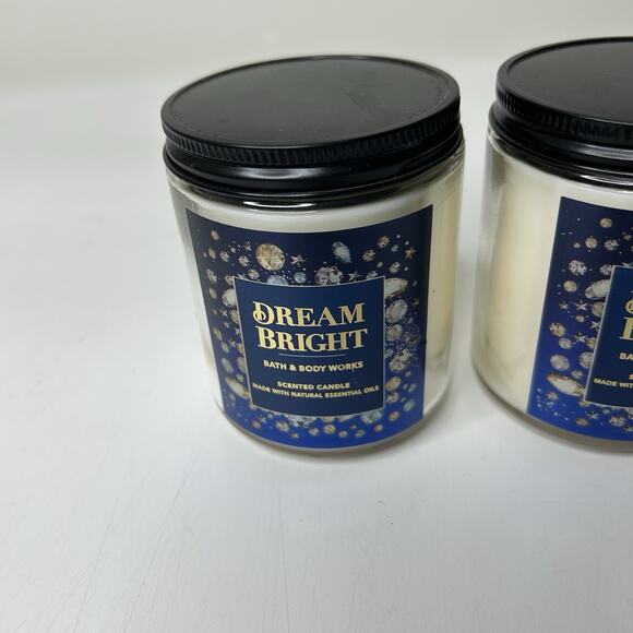 Bath & Body Works Single Wick Candle Lot Of 2 Dream Bright 7oz - Picture 2 of 5